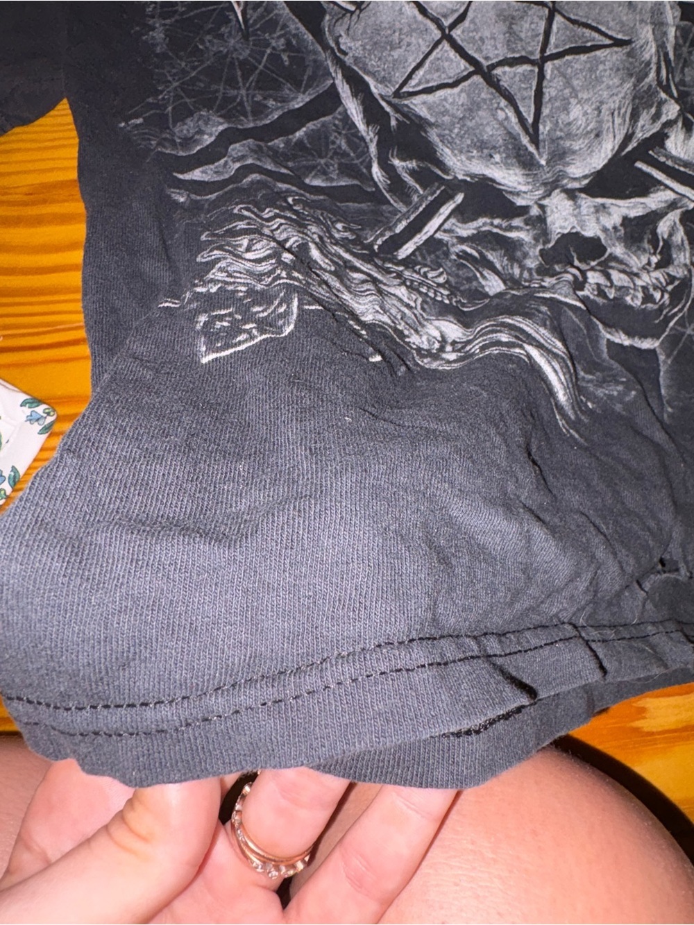 Delta Black Crewneck Tee with Branded Neck Label - Picture 4 of 4